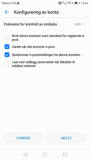 Velg NESTE