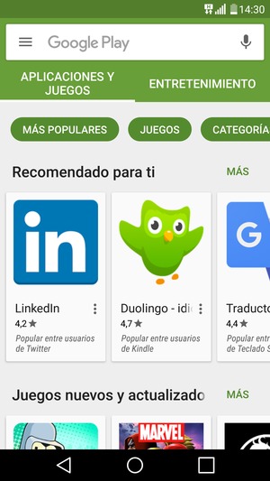 Seleccione la barra de Búsqueda
