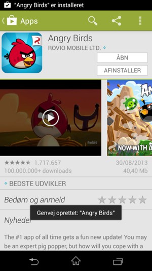 Vælg ÅBN