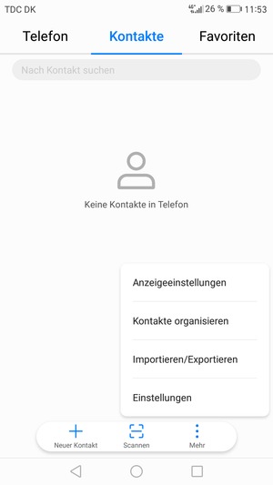Wählen Sie Importieren/Exportieren