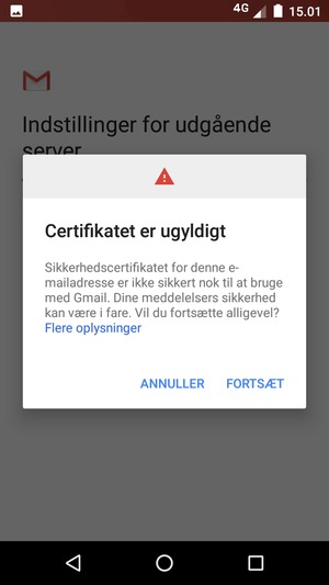 Vælg FORTSÆT