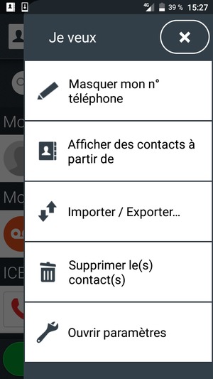 Sélectionnez Importer / Exporter...