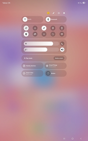 Slide down the top menu again