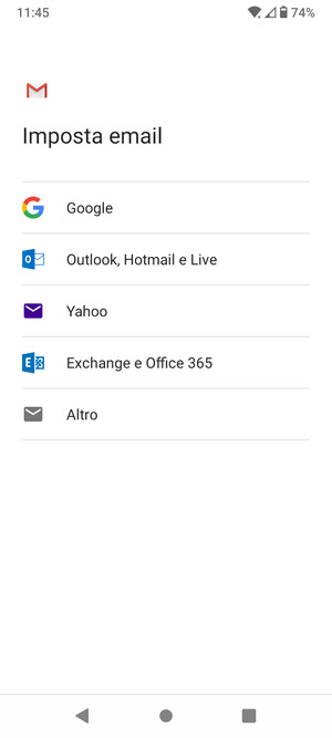 Seleziona Outlook, Hotmail e Live