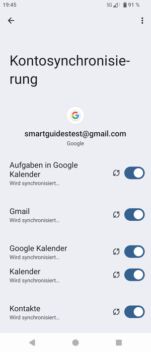 Ihre Daten werden synchronisiert