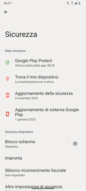 Il tuo telefono è ora protetto dal blocco schermo