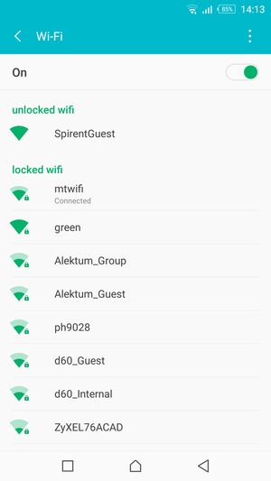 You are now connected to the Wi-Fi network
