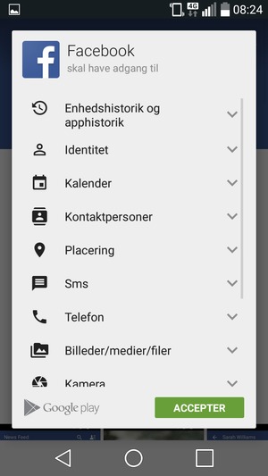 Vælg ACCEPTER