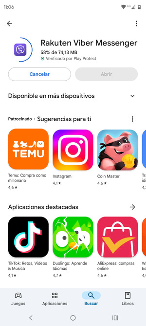 Espere a que el proceso de instalación finalice