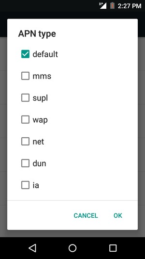 Check the default checkbox and select OK