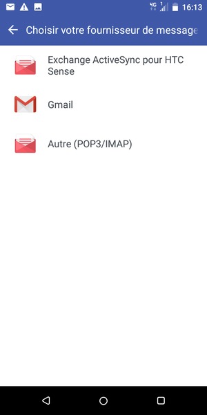 Sélectionnez Autre (POP3/IMAP)