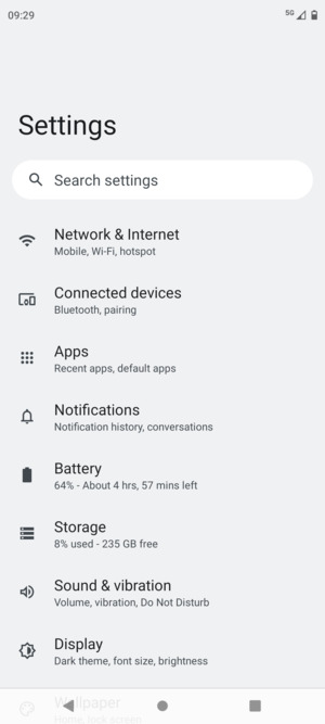 Select Network & Internet