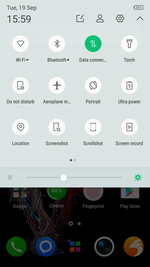 Adjust brightness to the required level