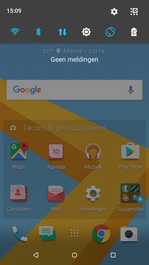 Schuif naar beneden in het bovenste menu opnieuw