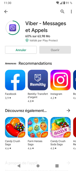 Veuillez attendre la fin de la procédure d'installation