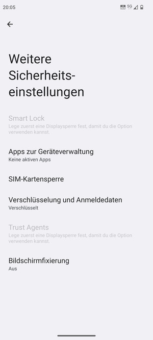 Wählen Sie SIM-Kartensperre