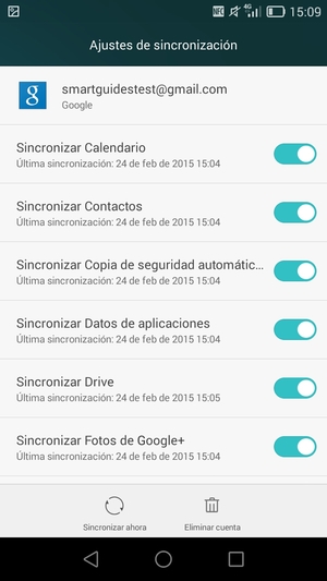 Seleccione Sincronizar ahora