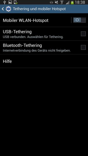 Wählen Sie Mobiler WLAN-Hotspot 