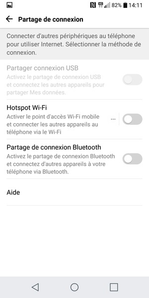 Sélectionnez Hotspot Wi-Fi