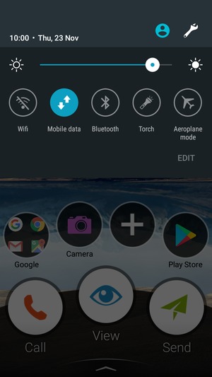 Adjust brightness to the required level
