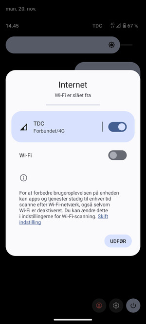 Vælg UDFØR
