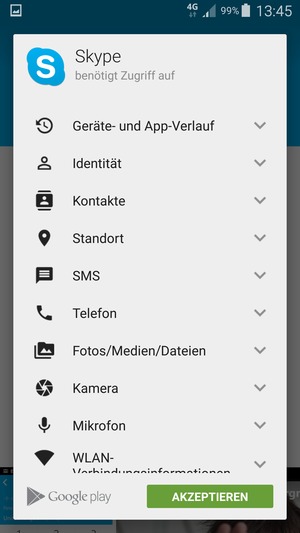 Wählen Sie AKZEPTIEREN