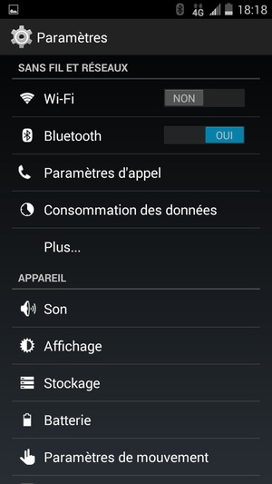 Désactiver le Bluetooth