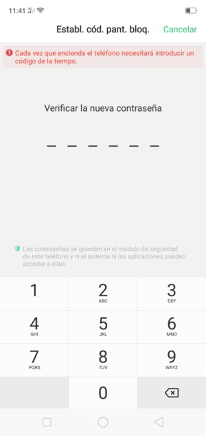 Confirme la Nueva contraseña
