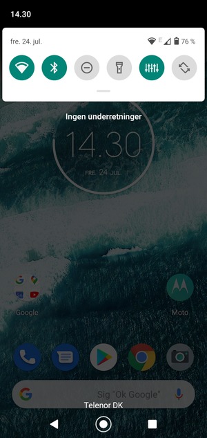 Aktiver topmenuen igen