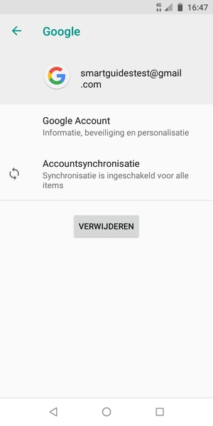 Selecteer Accountsynchronisatie