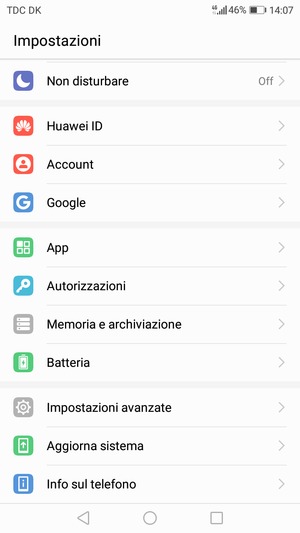 Scorri e seleziona Aggiorna sistema