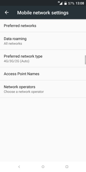 Select Data roaming