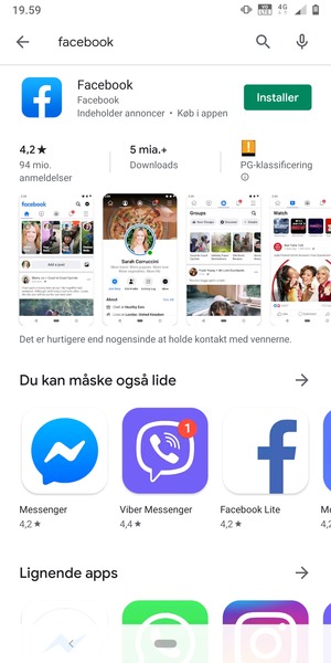 Vælg appen