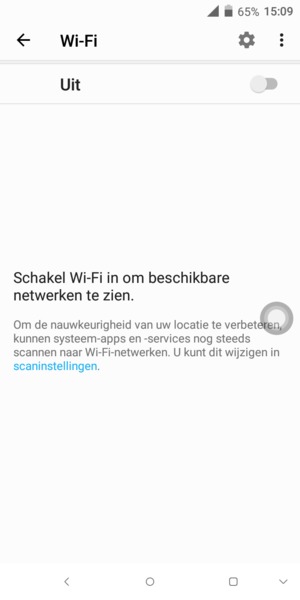 Schakel Wi-Fi in
