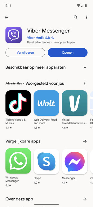 Selecteer Openen