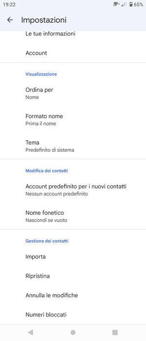 Scorri e seleziona Importa