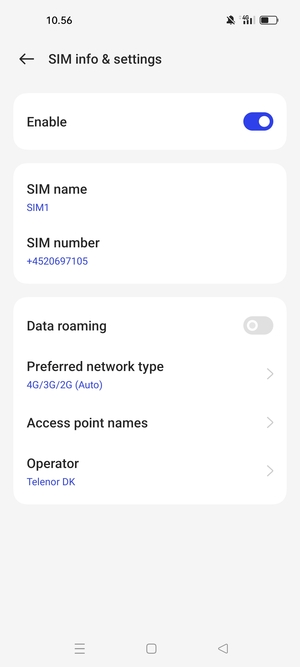 Select Preferred network type