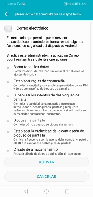 Seleccione ACTIVAR