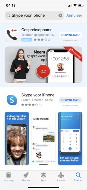 Selecteer DOWNLOAD