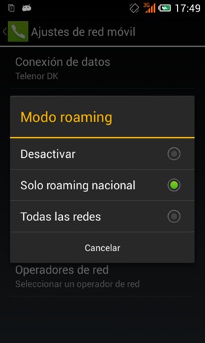 Seleccione la opción deseada