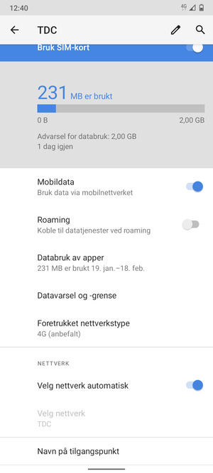 Bla til og velg Navn på tilgangspunkt