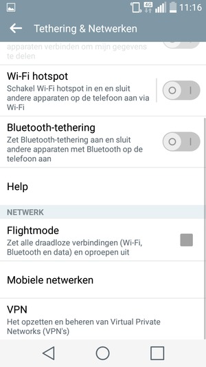Scroll naar en selecteer Mobiele netwerken