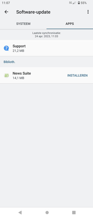 Selecteer SYSTEEM