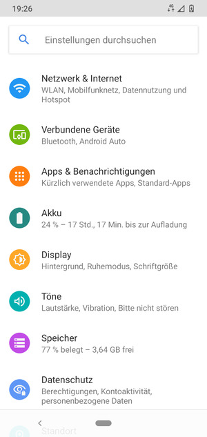 Wählen Sie Netzwerk & Internet
