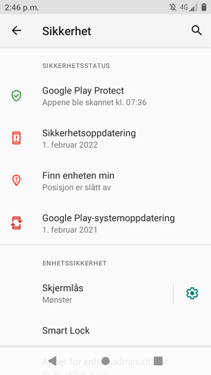 Telefonen din er nå sikret med en skjermlås