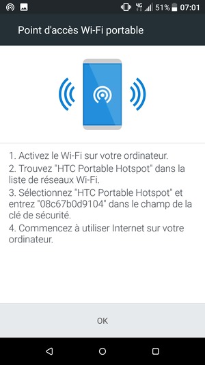 Sélectionnez OK