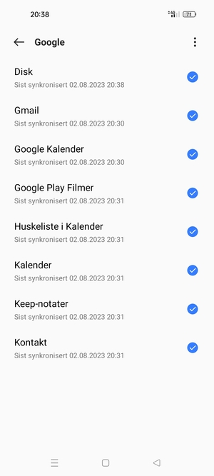 Velg menyknappen
