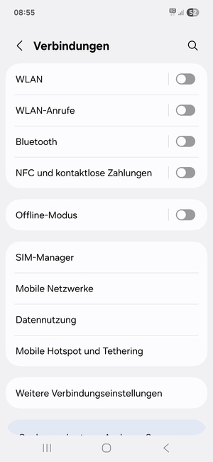 Wählen Sie Mobile Netzwerke