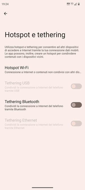 Seleziona Hotspot Wi-Fi