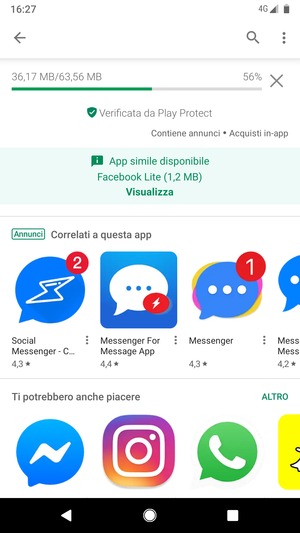 Attendi il completamento del processo di installazione